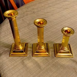 Brass Candlesticks-set of 3